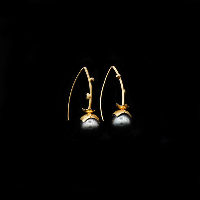 Tahitian Pearl Dangle Earrings