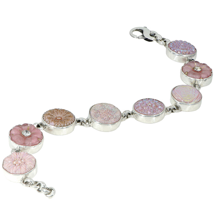 Pink Victorian Button Bracelet