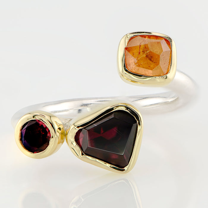 Tourmaline & Garnet Statement Ring