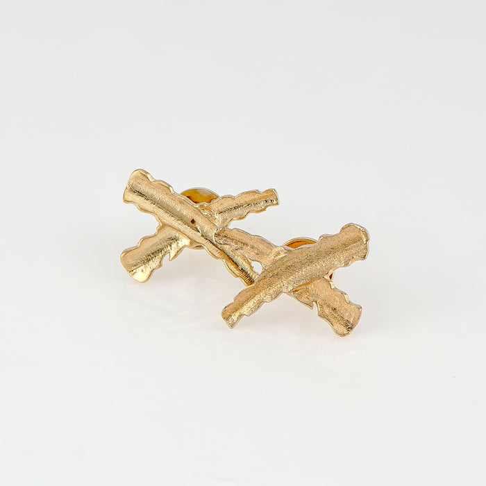 Gold X Stud Earrings