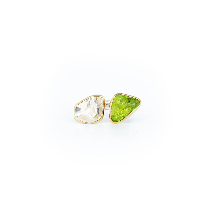 Peridot & Rock Crystal Ring