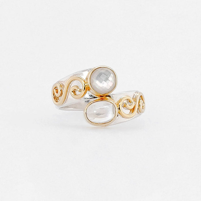 Rainbow Moonstone Ring