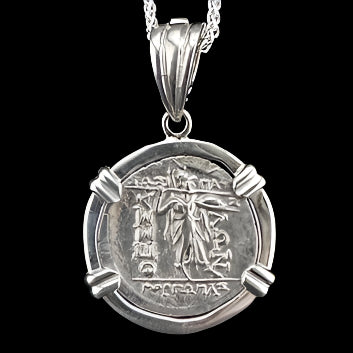 Laureate head of Zeus Coin Pendant