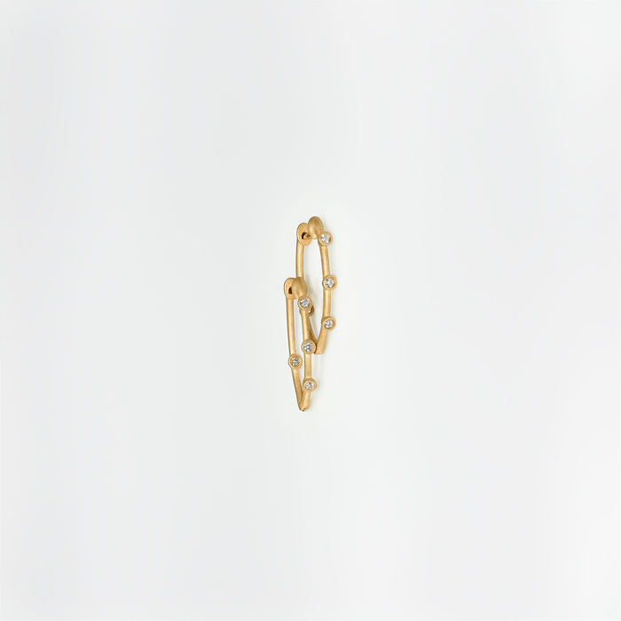 Cono Bow Hoop Huggie Earrings