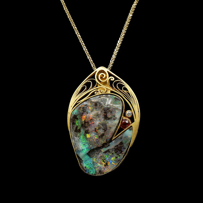 Australian Opal Pendant Necklace