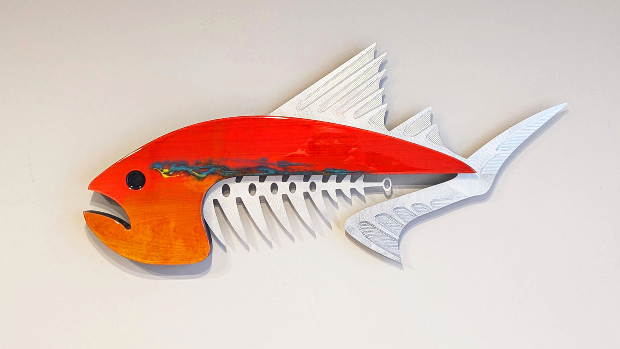 Big Fin Fire Wall Sculpture