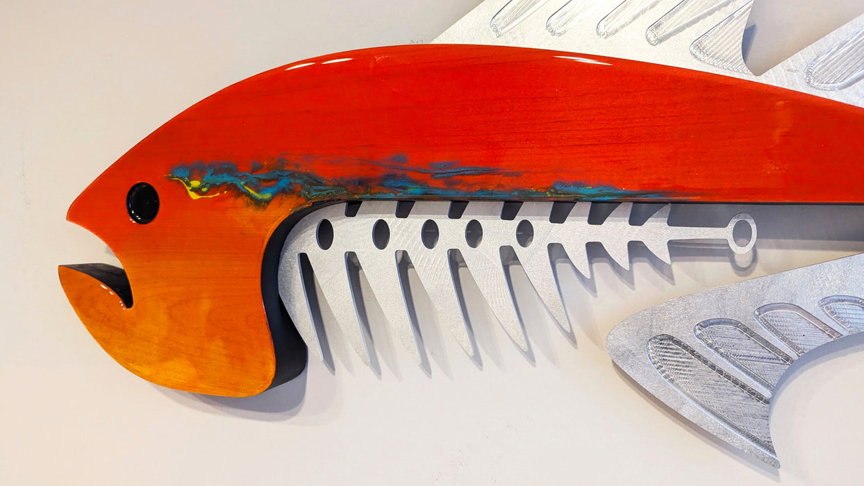 Big Fin Fire Wall Sculpture