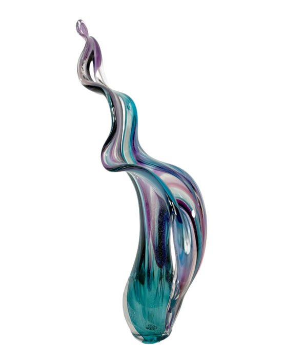 Teal & Purple Paradise Floral Sculpture