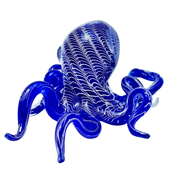 Lapis Blue & White Octopus Sculpture