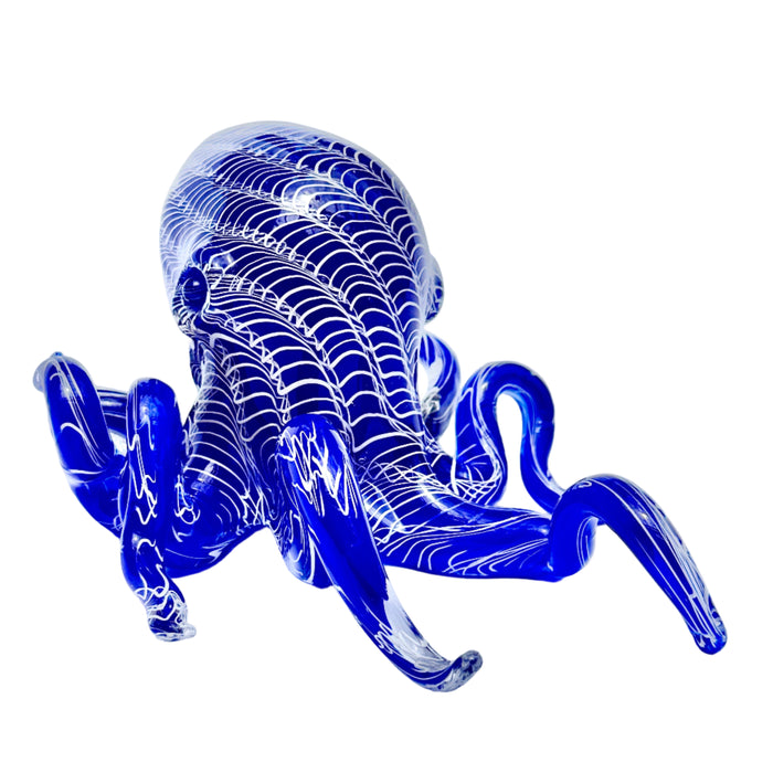 Lapis Blue & White Octopus Sculpture