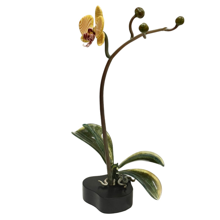 Doritaenopsis Yellow Striped Orchid Sculpture
