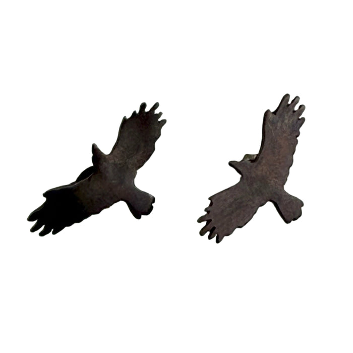 Flying Crow Stud Earrings