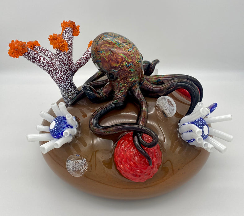 Coral Octopus Seascape Sculpture