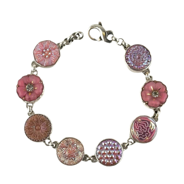 Pink Victorian Button Bracelet