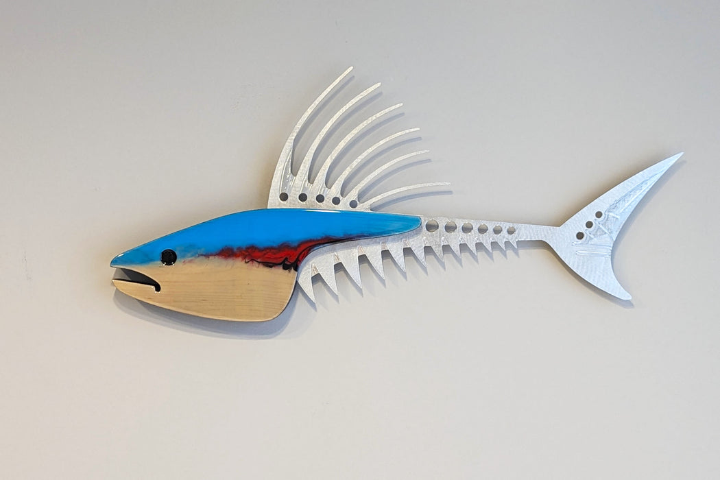Roosterfish in Beach Sculpture