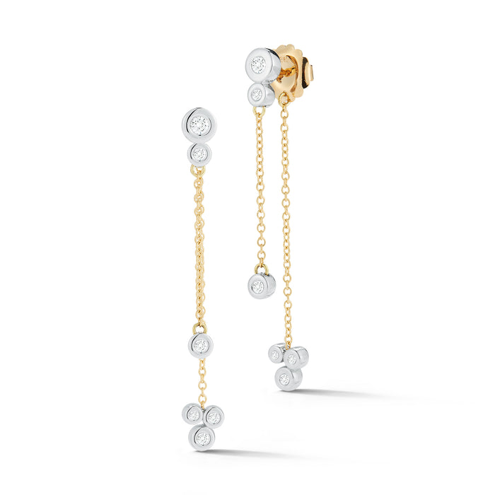 Scribble Cluster Chain Earrings
