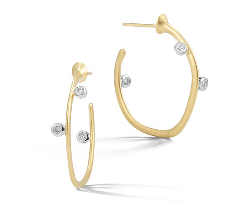 Scribble Small Saturn Hoops