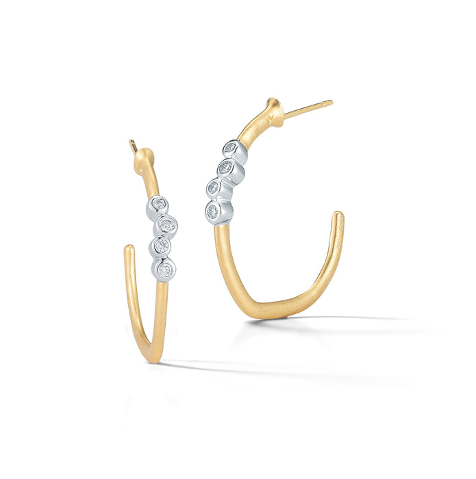 Scribble Small Cluster Hoop Earrings