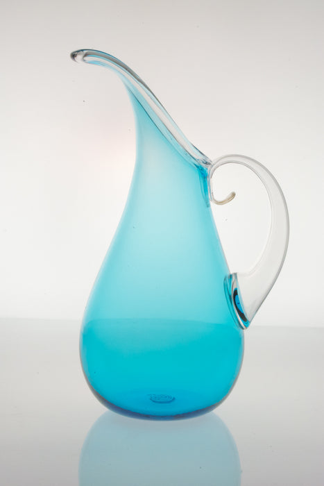 Copper Blue Curly Pitcher