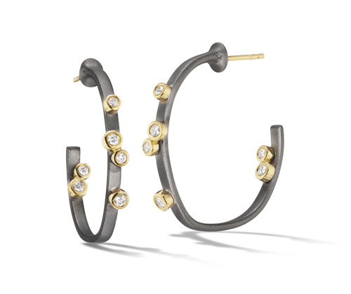Scribble Mars Shadow Small Hoop Earrings