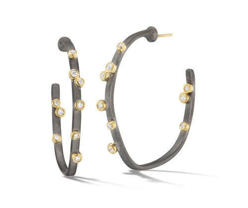 Scribble Mars Shadow Medium Hoop Earring