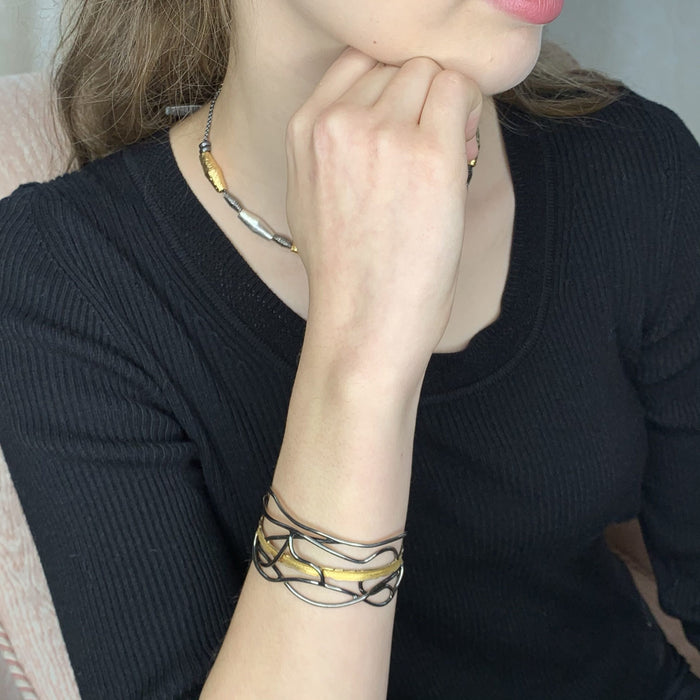 Black & Gold Edge Cuff