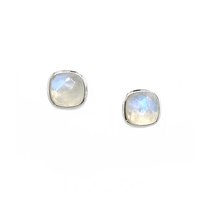 Moonstone Square Studs