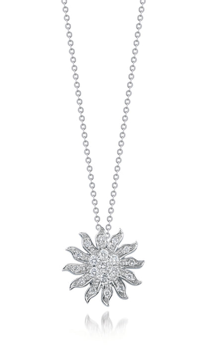 Graffiti Sun Icon Pendant Necklace