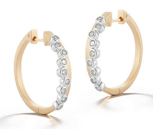 Scribble Cascade Medium Hinged Hoop