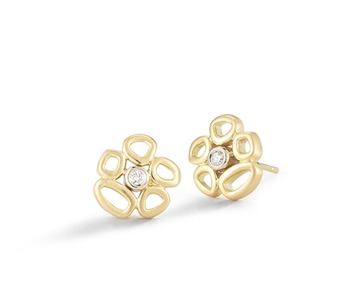 Scribble Trellis Stud Earrings