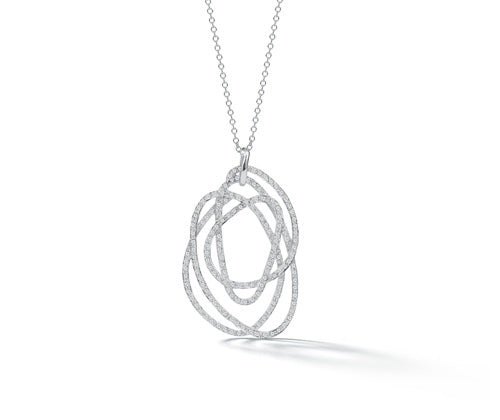 Scribble Pave Diamond Pendant