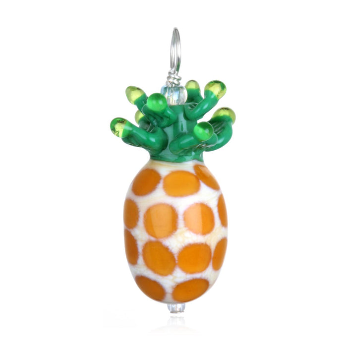 Glass Pineapple Pendant Necklace