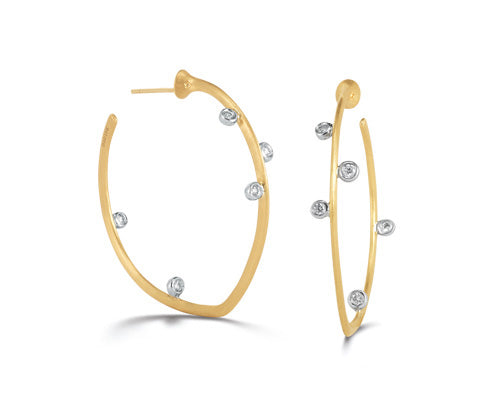 Scribble Saturn Hoop Earrings