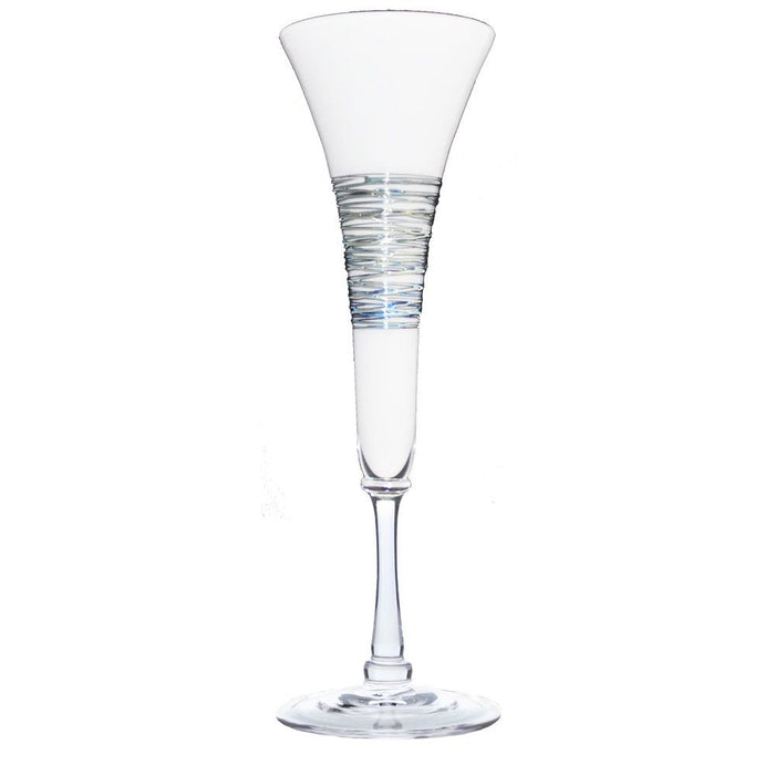 White Silverspun Champagne Flute