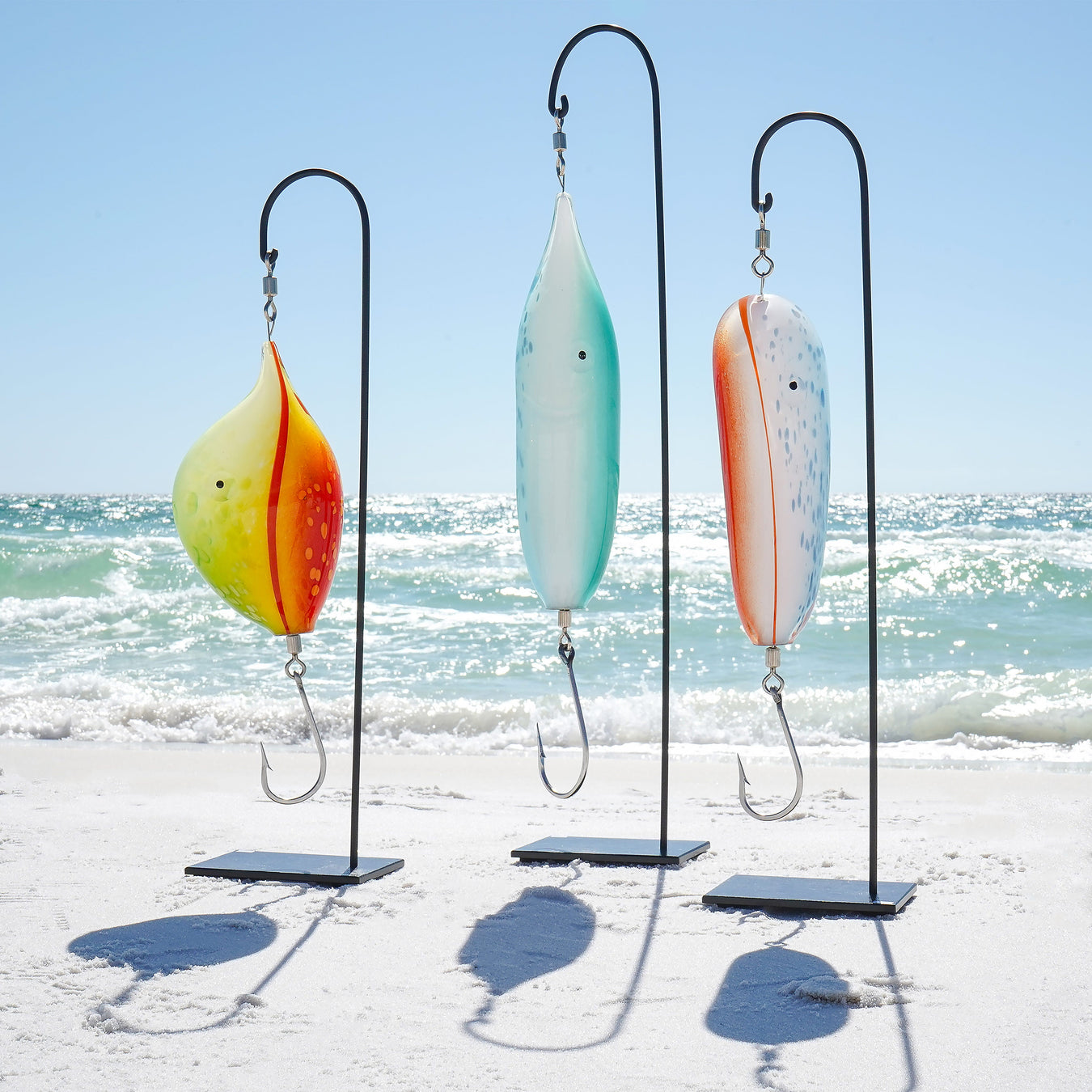 Fishing Lure Sculptures by Mike Wallace Available at Fusion Art Glass & Fine Jewelry