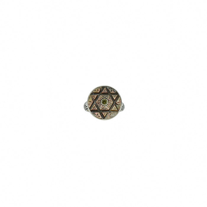 Star of David Button Ring