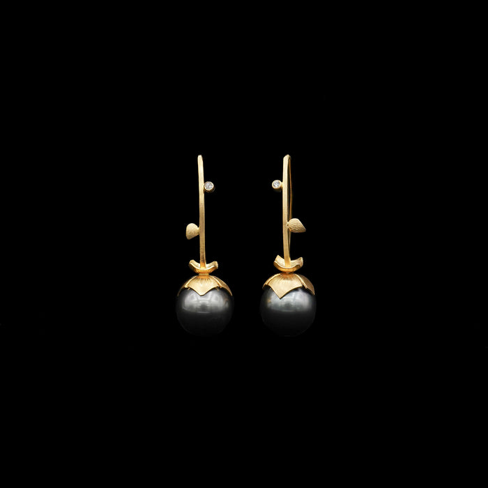 Tahitian Pearl Dangle Earrings