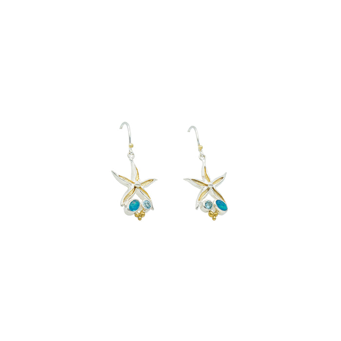 Gold & Silver Starfish Earrings