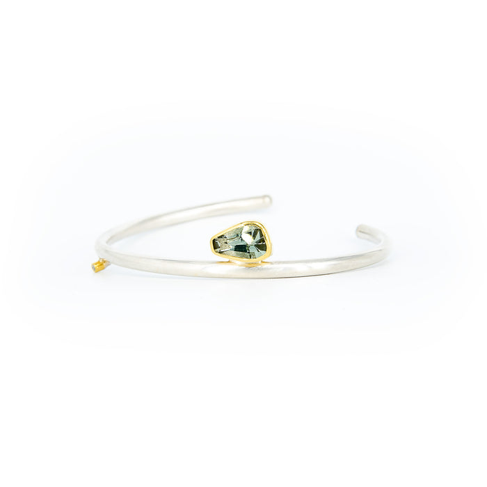 Green Amethyst & Diamond Bracelet