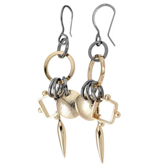 Triple Charm Element Earrings