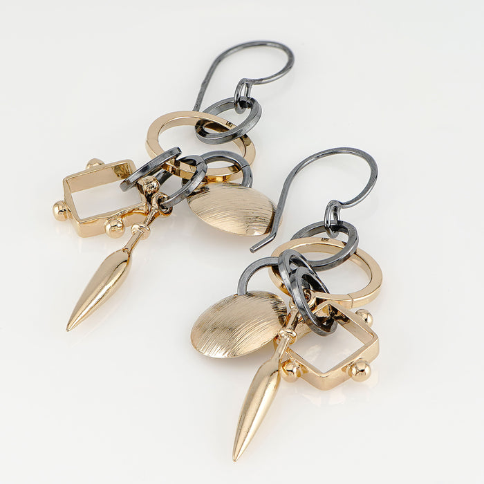 Triple Charm Element Earrings