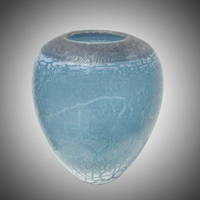 Glacial Art Glass Vessel