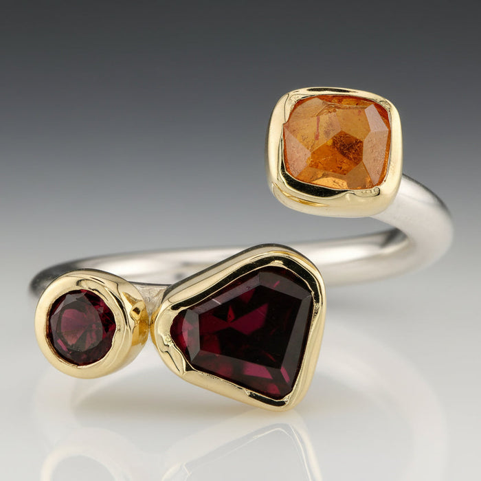 Tourmaline & Garnet Statement Ring