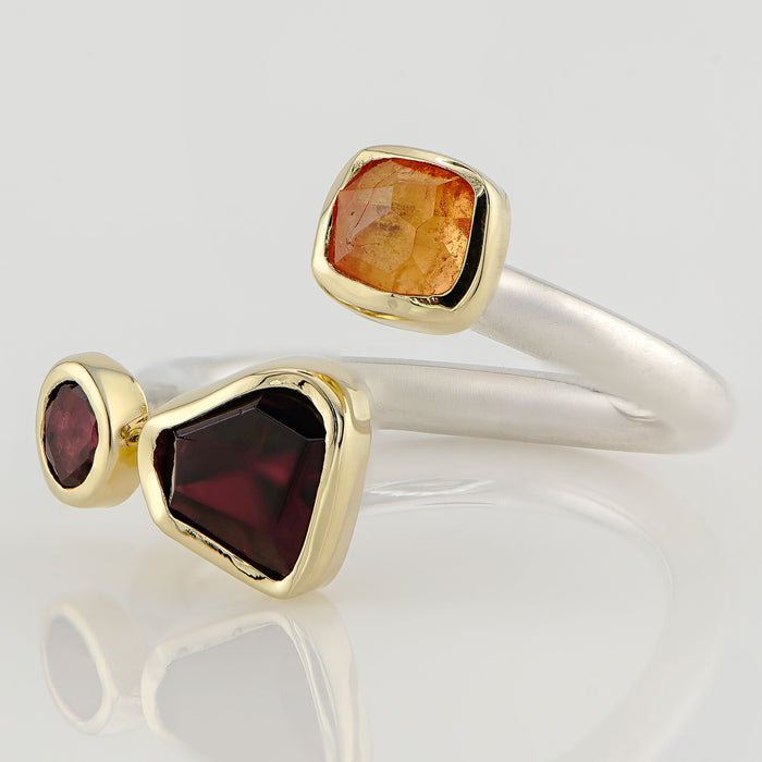 Tourmaline & Garnet Statement Ring