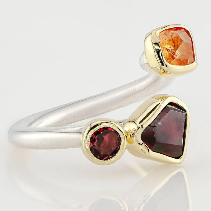 Tourmaline & Garnet Statement Ring