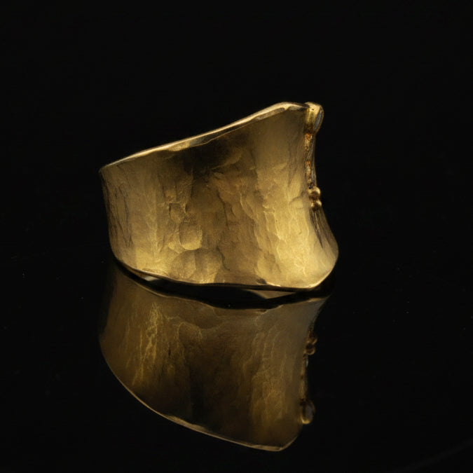 Cleaved Gold and Diamond Ring