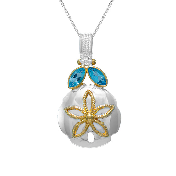 Hinged Sand Dollar Pendant Necklace