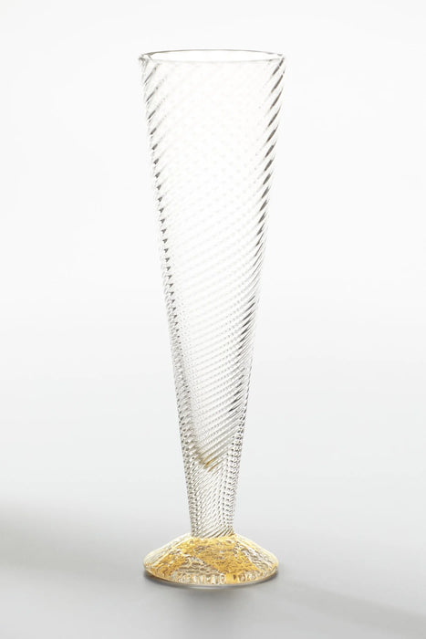 Clear & Gold Champagne Flutes