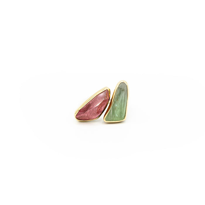 Pink and Green Tourmaline Ring