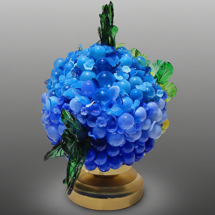 Yellow Fish Art Glass Lamp